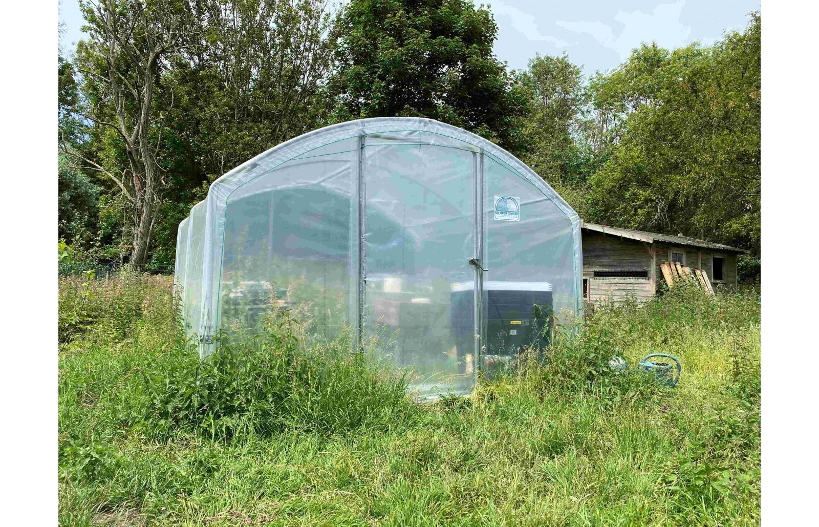 Serre tunnel de jardin - 9m² - 3 x 3 m - pieds droits - aérations latérales - 4 saisons - LES SERRES TONNEAU - Image 4