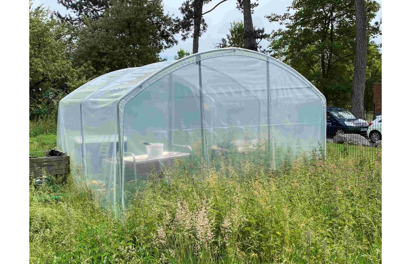 Serre tunnel de jardin - 9m² - 3 x 3 m - pieds droits - aérations latérales - 4 saisons - LES SERRES TONNEAU - Image 3