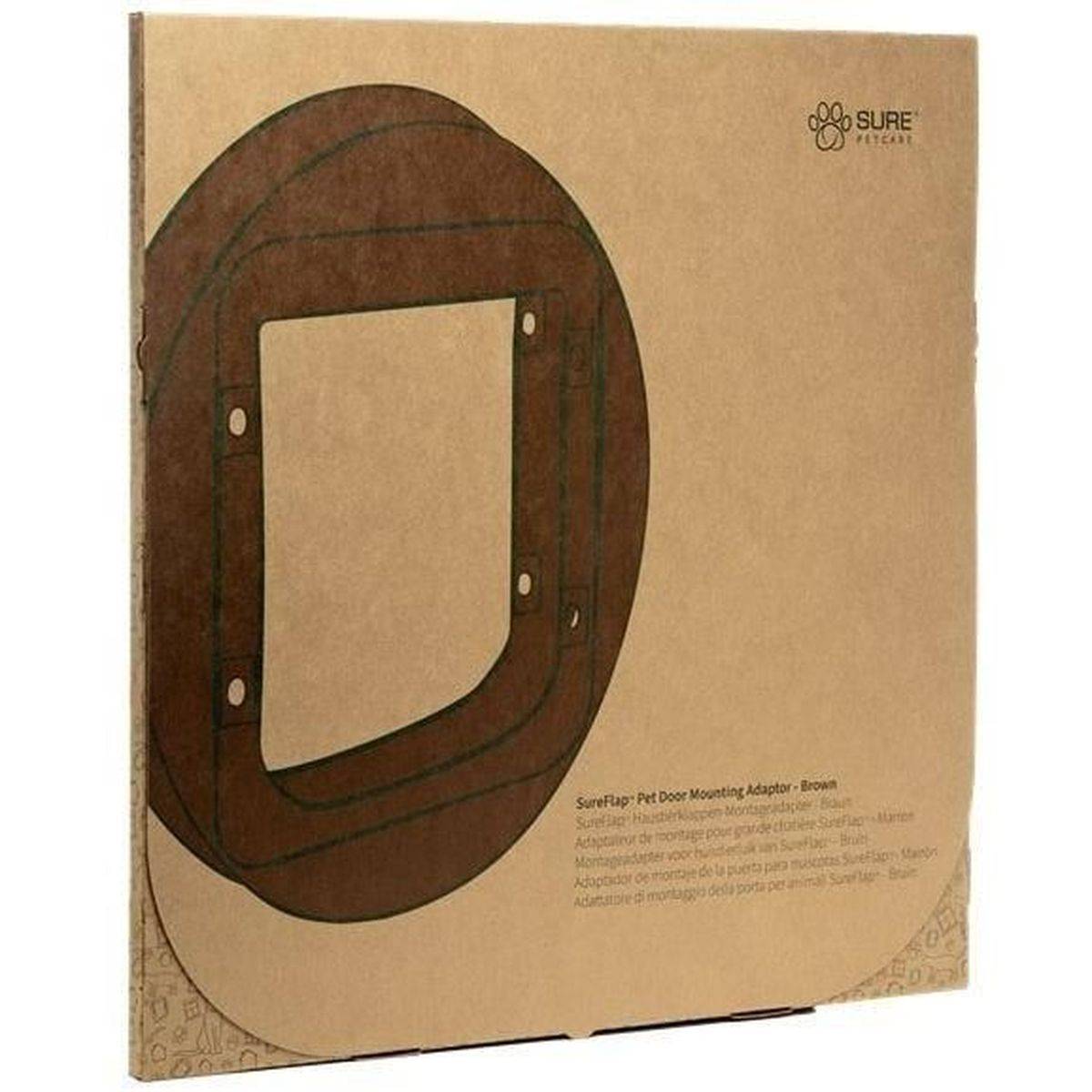 SUREFLAP - Adaptateur de montage pour chatière électronique grand modèle, marron, pour fenêtres et portes vitrées - SUREFLAP - Image 2