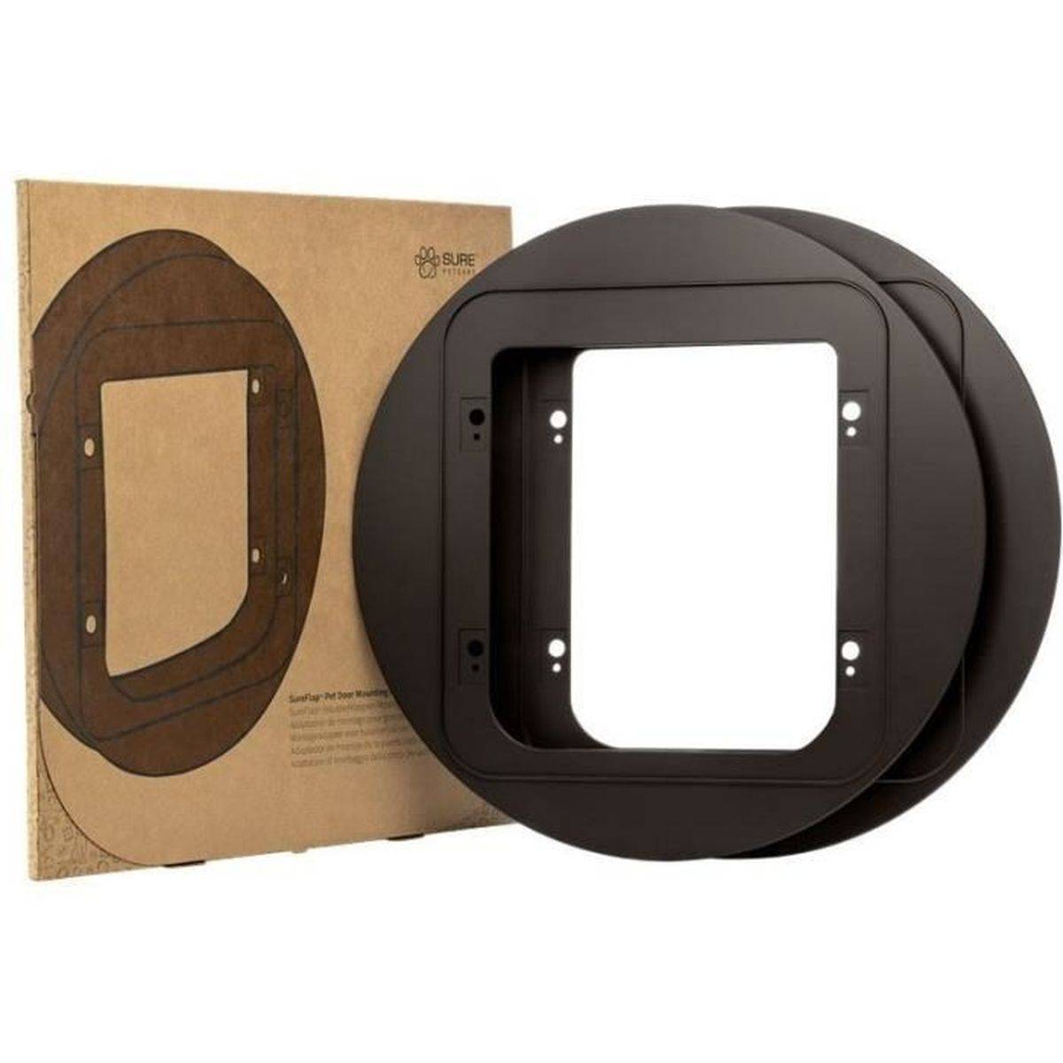 SUREFLAP - Adaptateur de montage pour chatière électronique grand modèle, marron, pour fenêtres et portes vitrées - SUREFLAP - Image 1