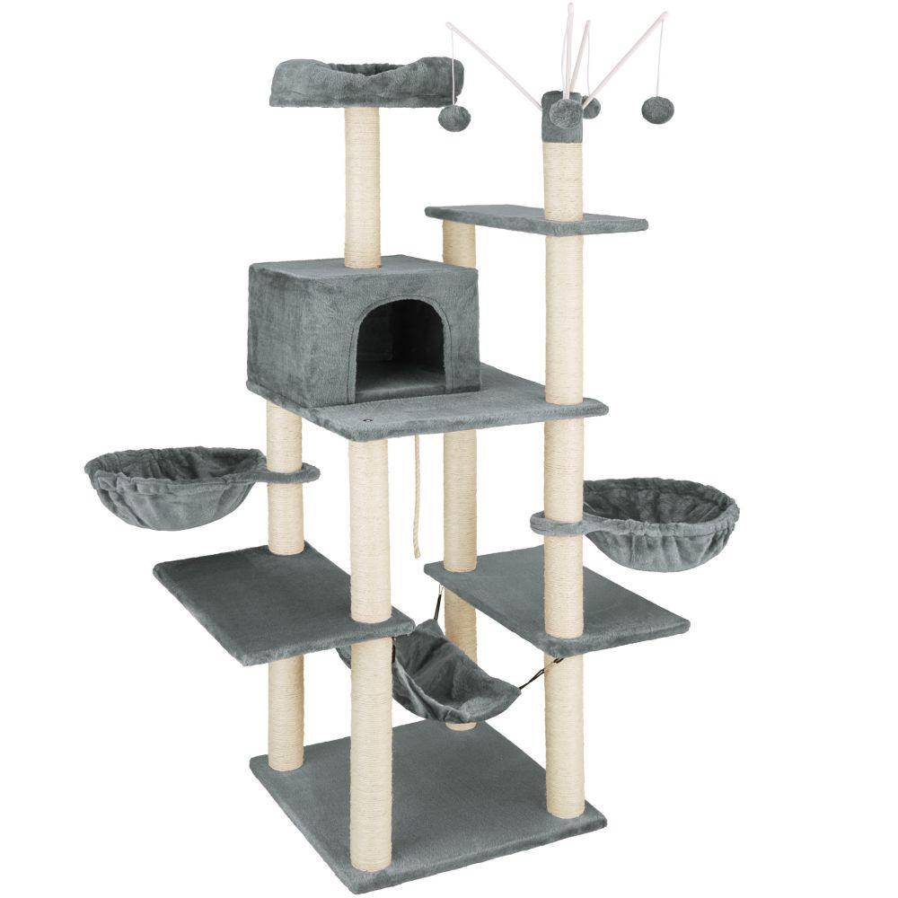 Helloshop26 - Arbre à chat 165 cm gris foncé - Imagen 1