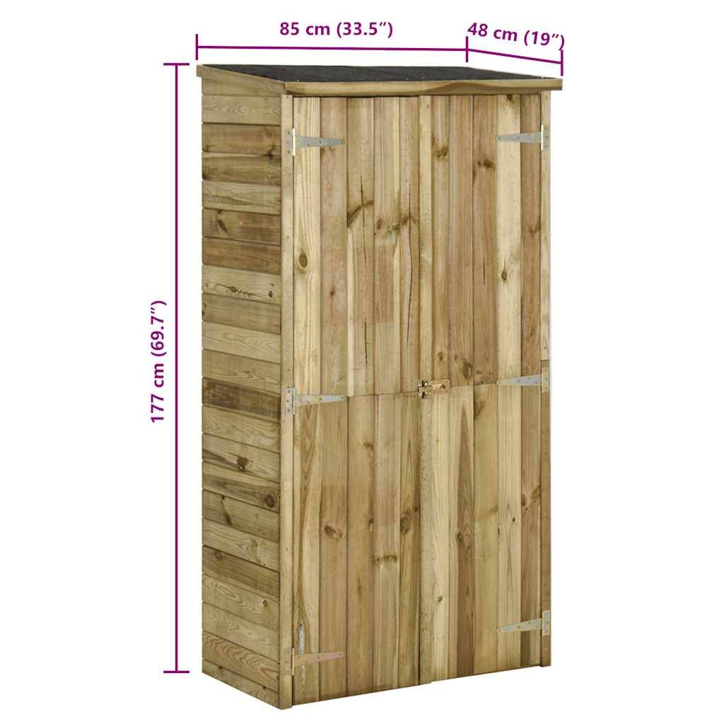 Vidaxl - Abri à outils pour jardin Pin 85x48x177 cm vidaXL 45138 - Image 3