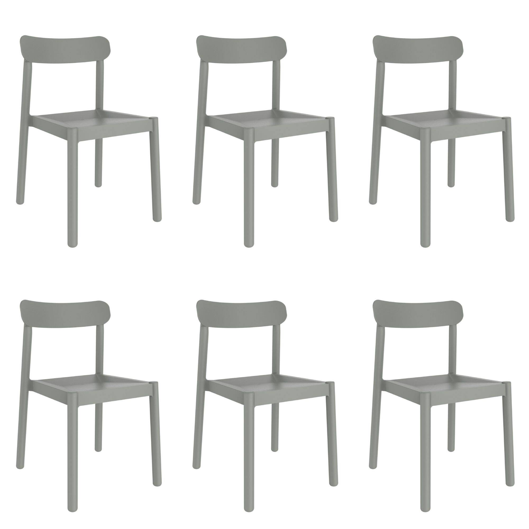 Garbar - Chaises Elba garbar plastique vert (Lot de 6) - Image 1