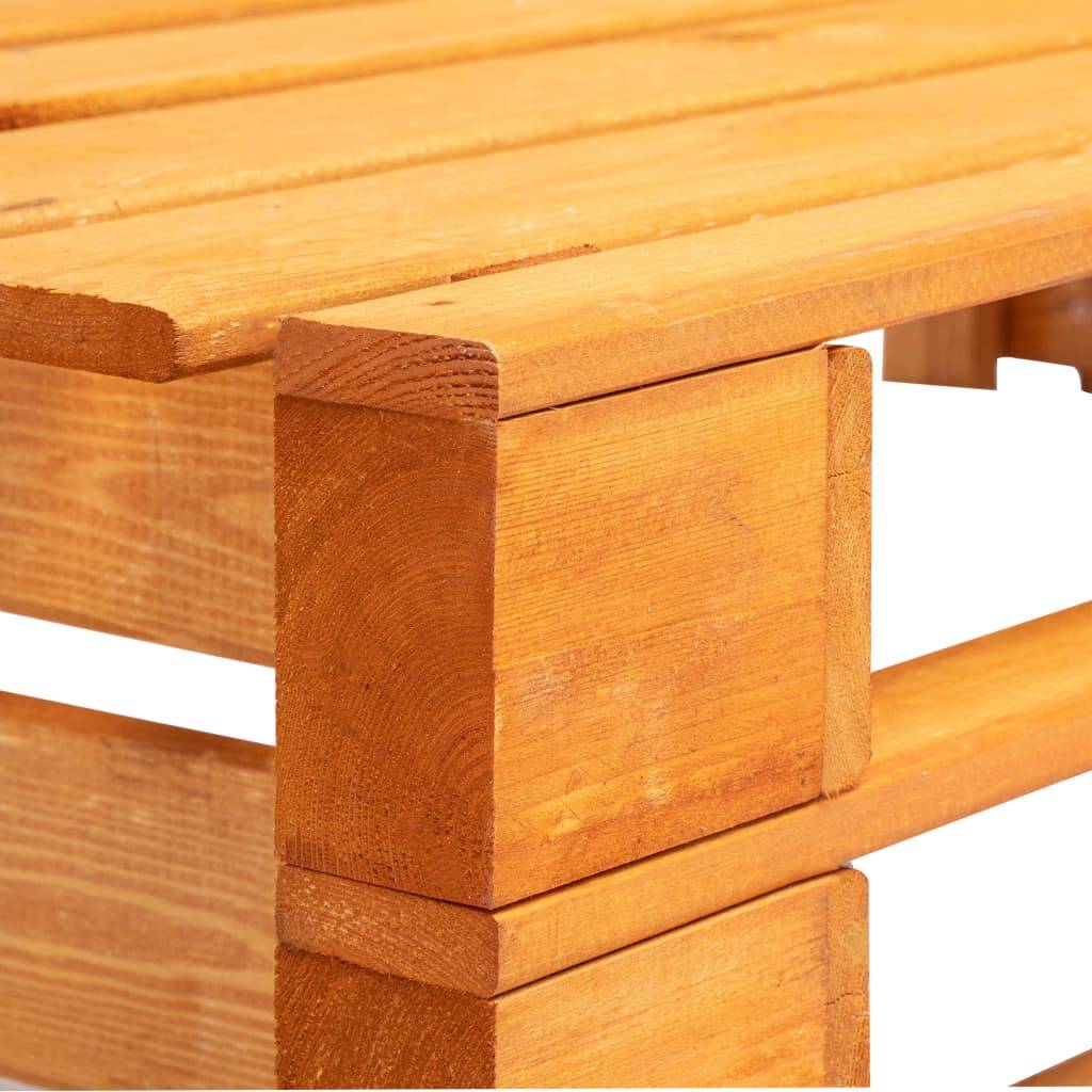Helloshop26 - Banc de jardin meuble de patio d'extérieur terrasse palette d'angle de jardin 110 x 65 x 55 cm bois marron miel - Imagen 4