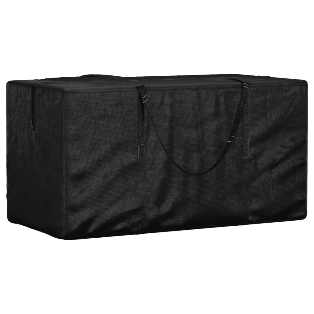 Sac de rangement pour coussins de jardin polyéthylène noir 150 x 75 x 75 cm - PANGIVO