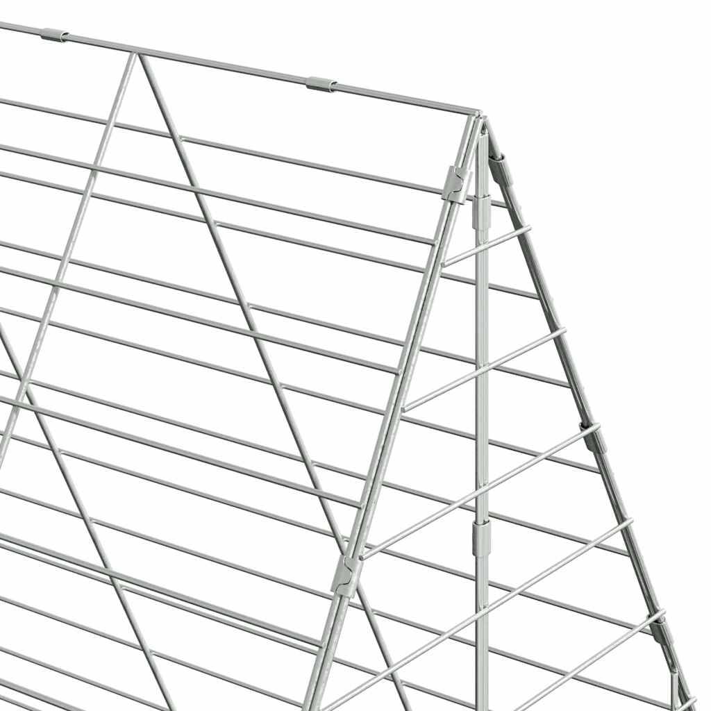 ComfortXL - Cage Enclos Extérieur pour Lapins en Acier Galvanisé 100x100x210 cm Argent - ComfortXL Pet Living - Image 5
