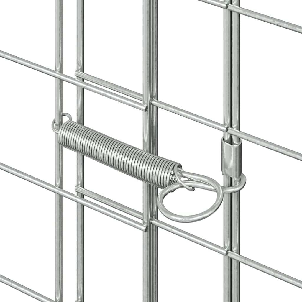 ComfortXL - Cage Enclos Extérieur pour Lapins en Acier Galvanisé 100x100x210 cm Argent - ComfortXL Pet Living - Image 9