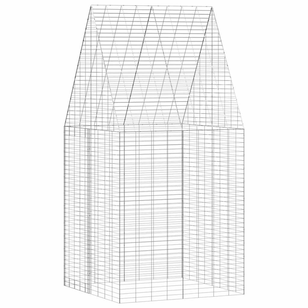 ComfortXL - Cage Enclos Extérieur pour Lapins en Acier Galvanisé 100x100x210 cm Argent - ComfortXL Pet Living - Image 2