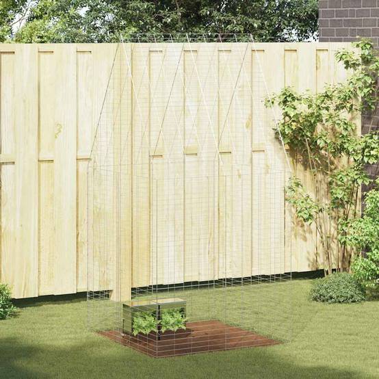 ComfortXL - Cage Enclos Extérieur pour Lapins en Acier Galvanisé 100x100x210 cm Argent - ComfortXL Pet Living - Image 1