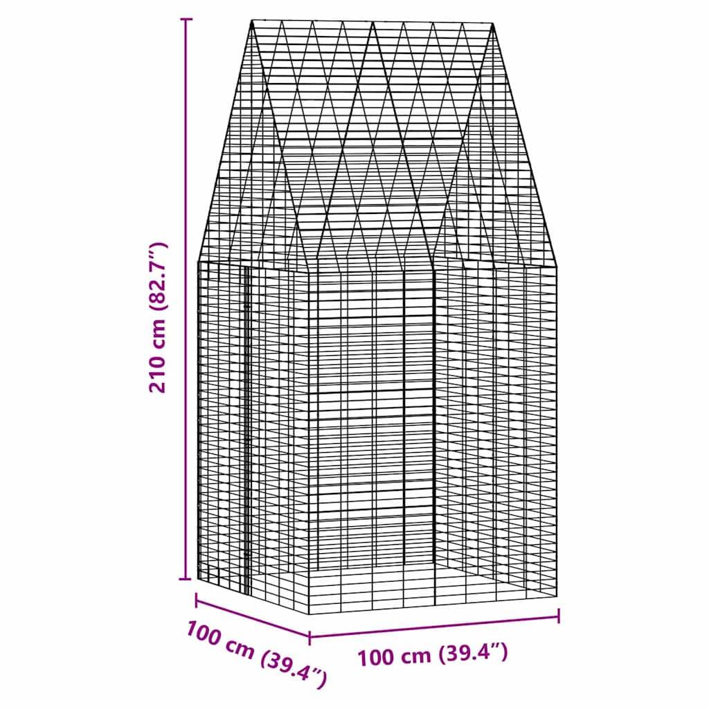 ComfortXL - Cage Enclos Extérieur pour Lapins en Acier Galvanisé 100x100x210 cm Argent - ComfortXL Pet Living - Image 6