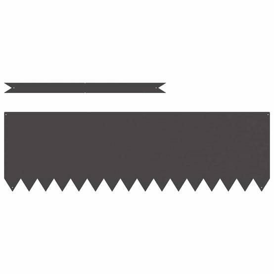 Bordure pelouse acier aménagement paysager séparation moderne 20pcs 100x30cm noir - ComfortXL Outdoor Living - Image 2