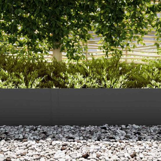 Bordure pelouse acier aménagement paysager séparation moderne 20pcs 100x30cm noir - ComfortXL Outdoor Living - Image 3