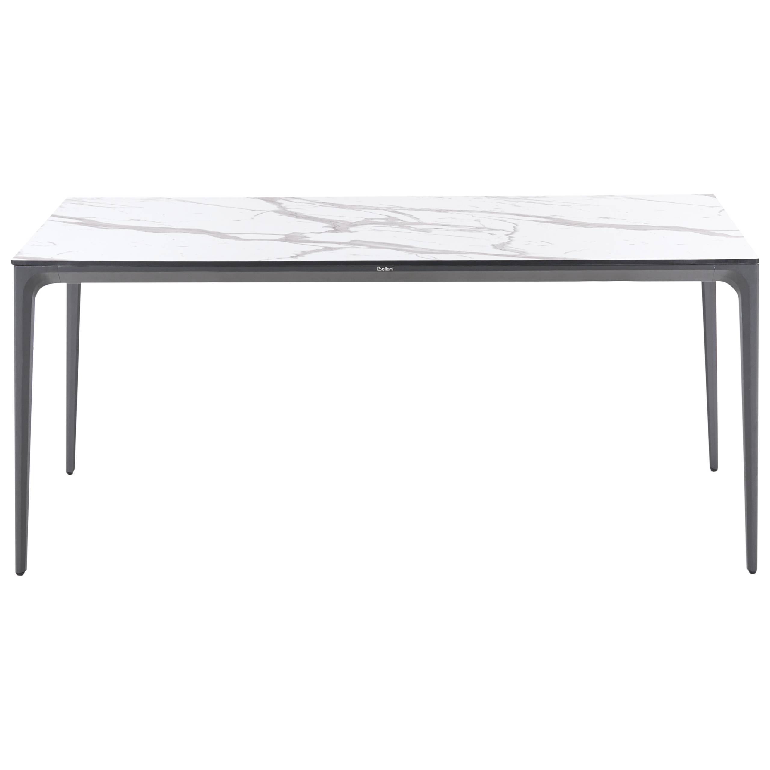 Beliani - Table de repas, 8 Personnes Panneau stratifié haute pression HPL Marbre blanc SOVARETO - 90x180x75- Beliani - Image 4