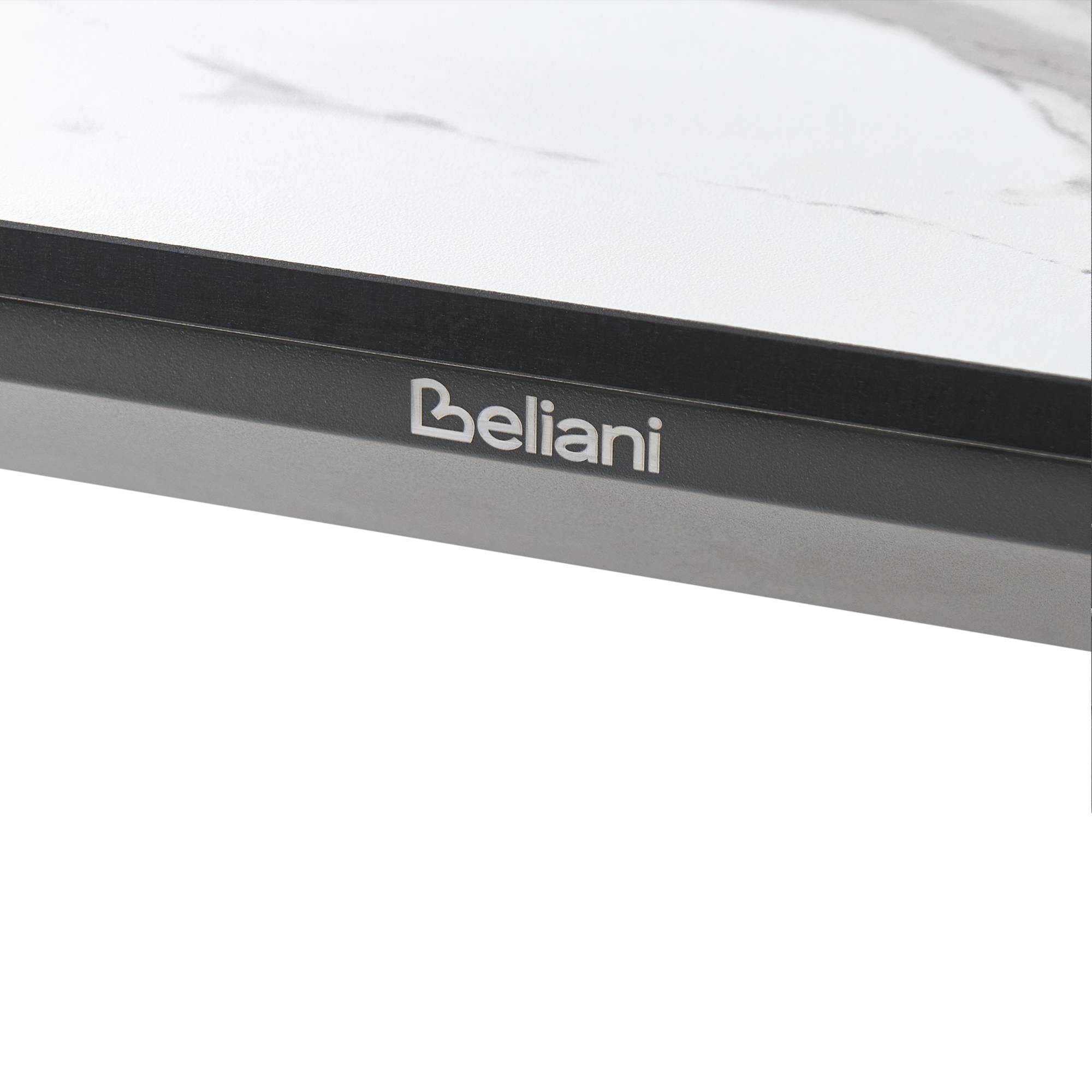 Beliani - Table de repas, 8 Personnes Panneau stratifié haute pression HPL Marbre blanc SOVARETO - 90x180x75- Beliani - Image 6