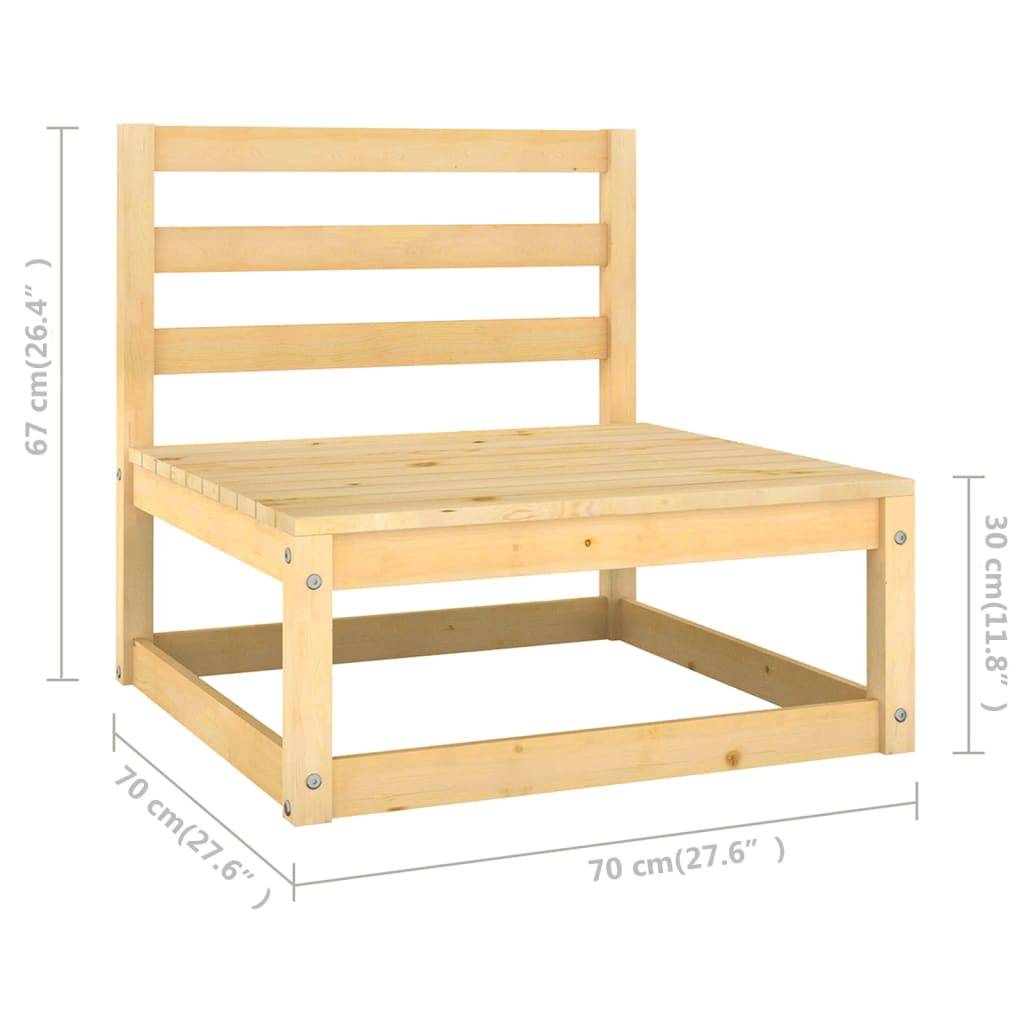 Helloshop26 - Salon de jardin meuble d'extérieur ensemble de mobilier 12 pièces avec coussins bois de pin massif - Imagen 6