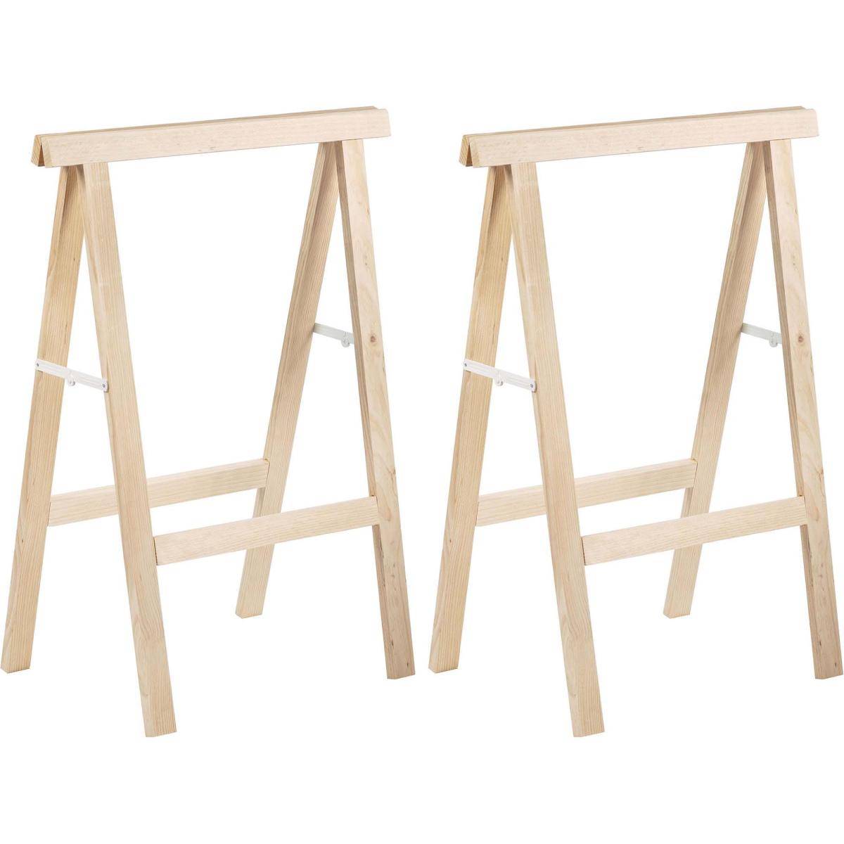 Tréteau en pin 1m de hauteur section 50x23 mm (Lot de 2) Astigarraga - Imagen 1