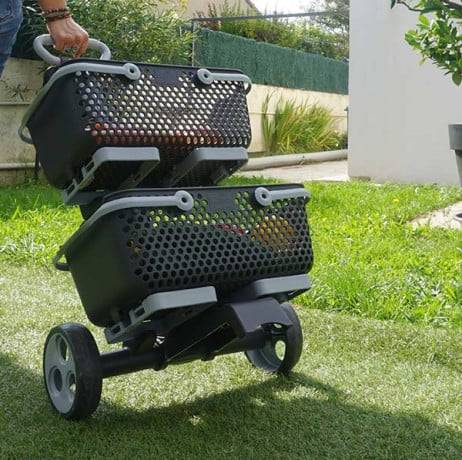 Mv Industries - Chariot Kaba pour Kajo 15L + 2 paniers 15 litres New, Couleur Gris/Gris Souris - Imagen 2