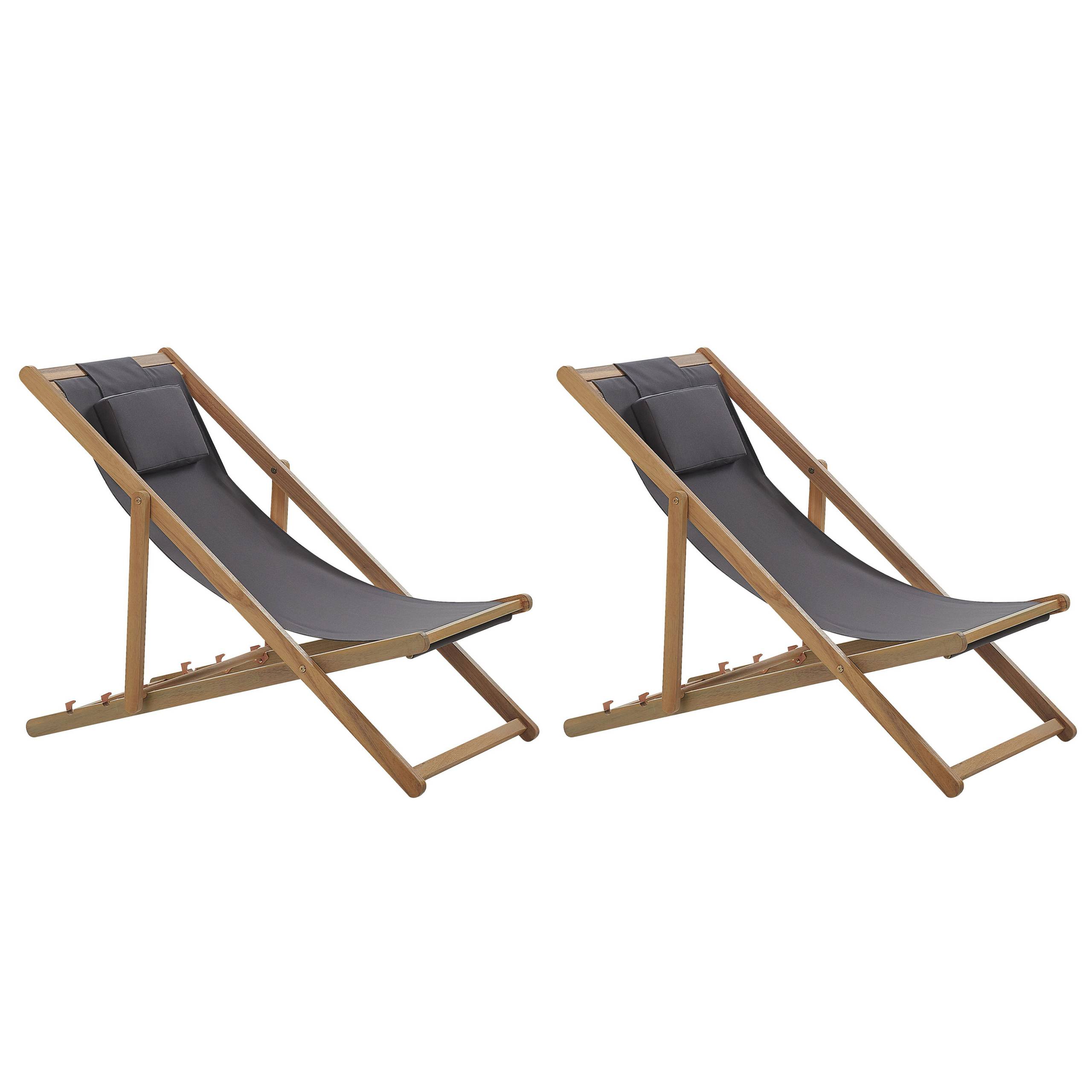 Beliani - Chaise longue Tissu Marron foncé AVELLINO - Beliani - Imagen 2