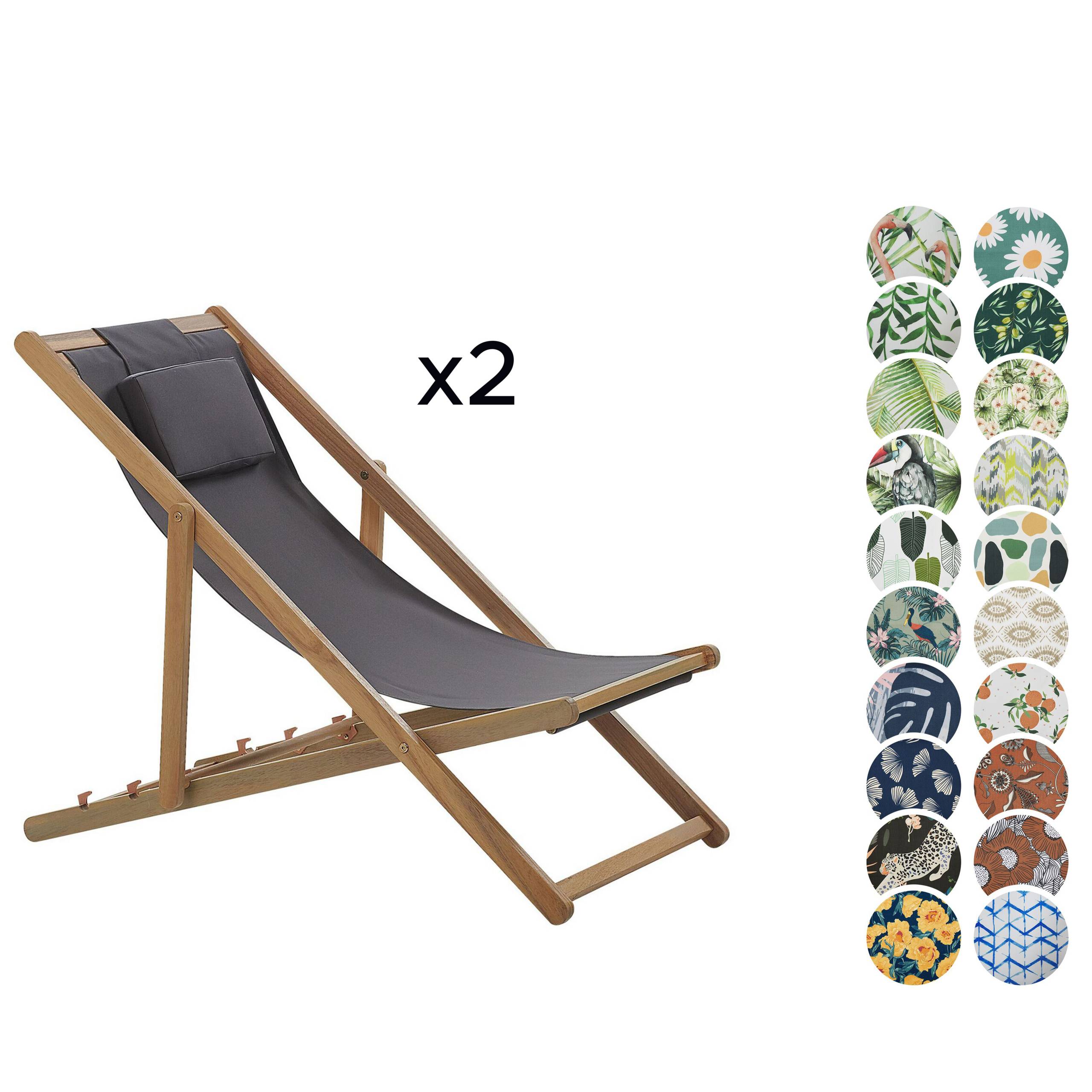 Beliani - Chaise longue Tissu Marron foncé AVELLINO - Beliani - Imagen 4