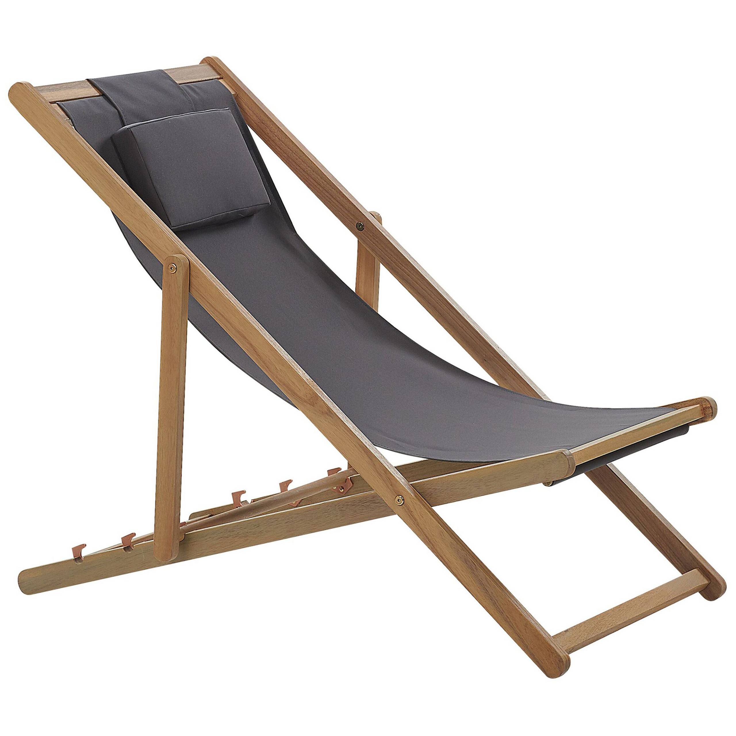 Beliani - Chaise longue Tissu Marron foncé AVELLINO - Beliani - Imagen 5