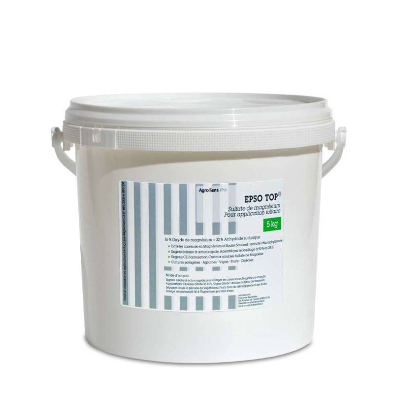 Epso Top®, engrais foliaire riche en Magnésium. Sel d'Epsom 5 kg