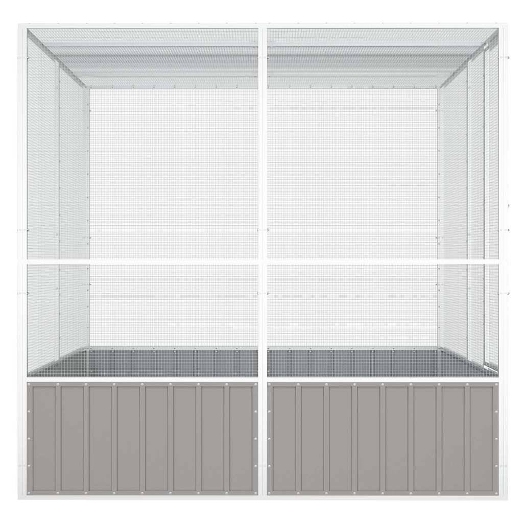 Cage Extérieure Acier Galvanisé Grand Espace Gris 213,5x217,5cm - ComfortXL Outdoor Living - Image 4