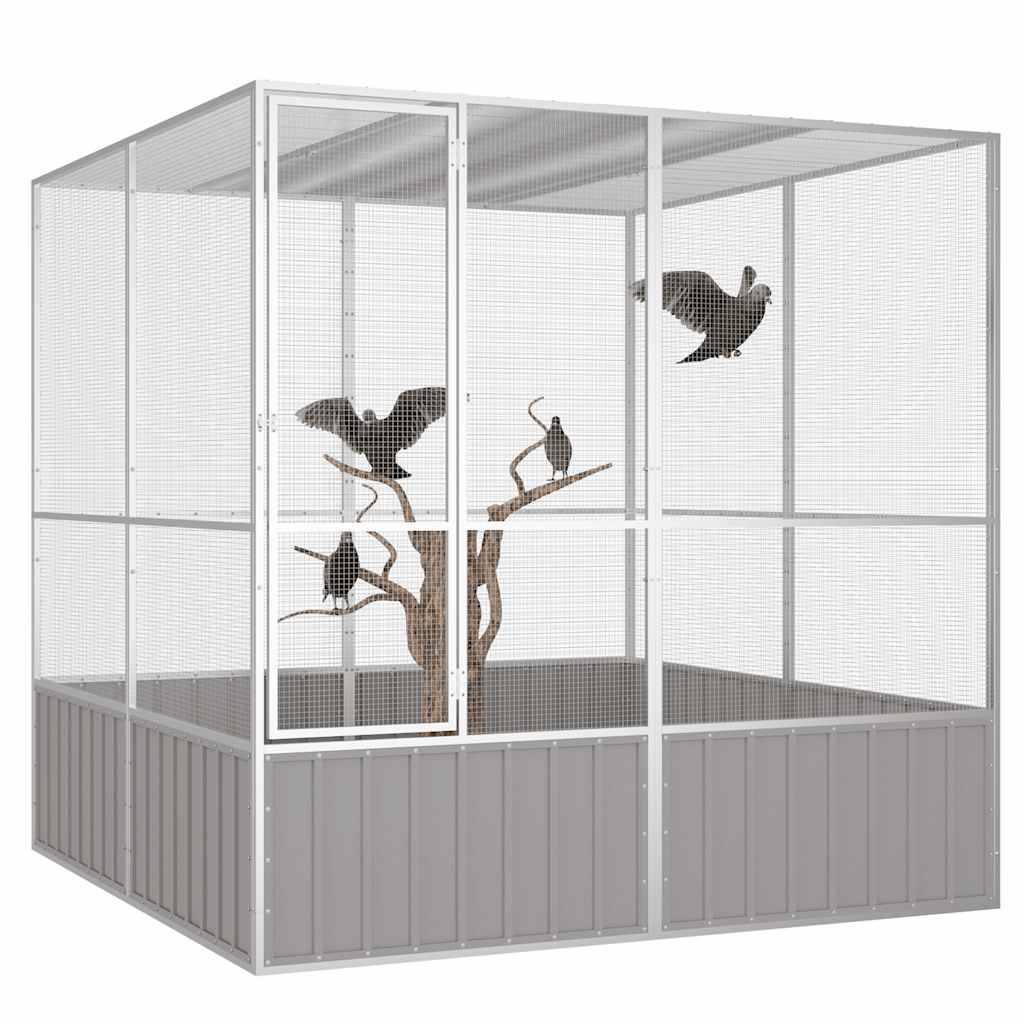 Cage Extérieure Acier Galvanisé Grand Espace Gris 213,5x217,5cm - ComfortXL Outdoor Living - Image 2
