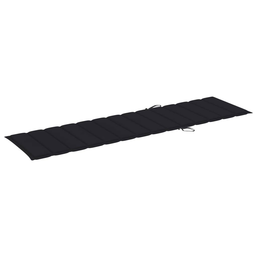 Helloshop26 - Lot de 2 transats chaise longue bain de soleil lit de jardin terrasse meuble d'extérieur avec table et coussin bois de teck solide - Imagen 6