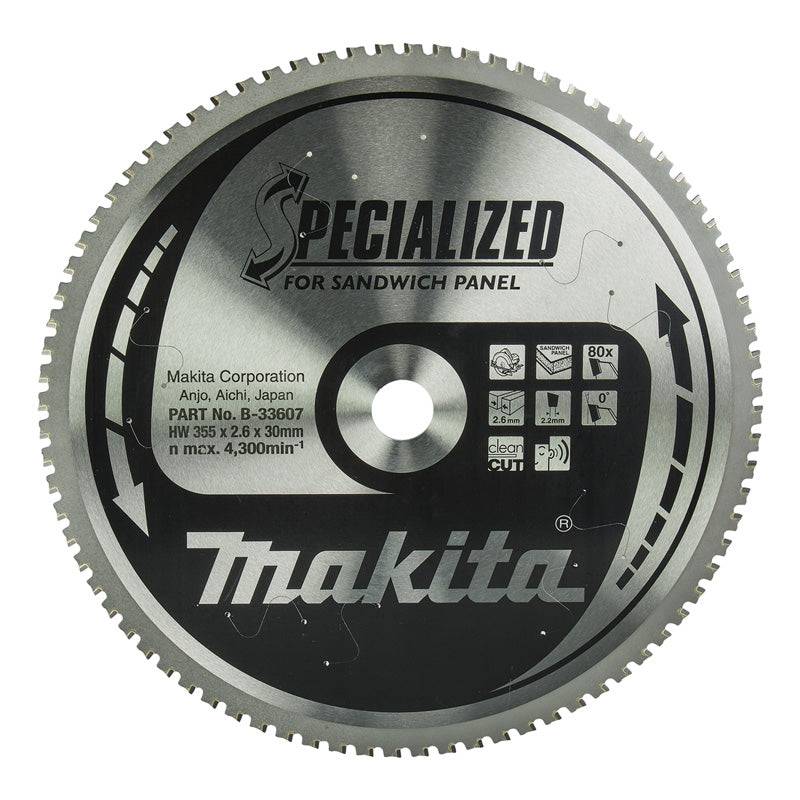 Makita - Lames carbure "Specialized" panneaux sandwichs, pour scies circulaires MAKITA - taille Ø 270 mm x 60 Dents - MAKITA ACCESSOIRES - Imagen 2