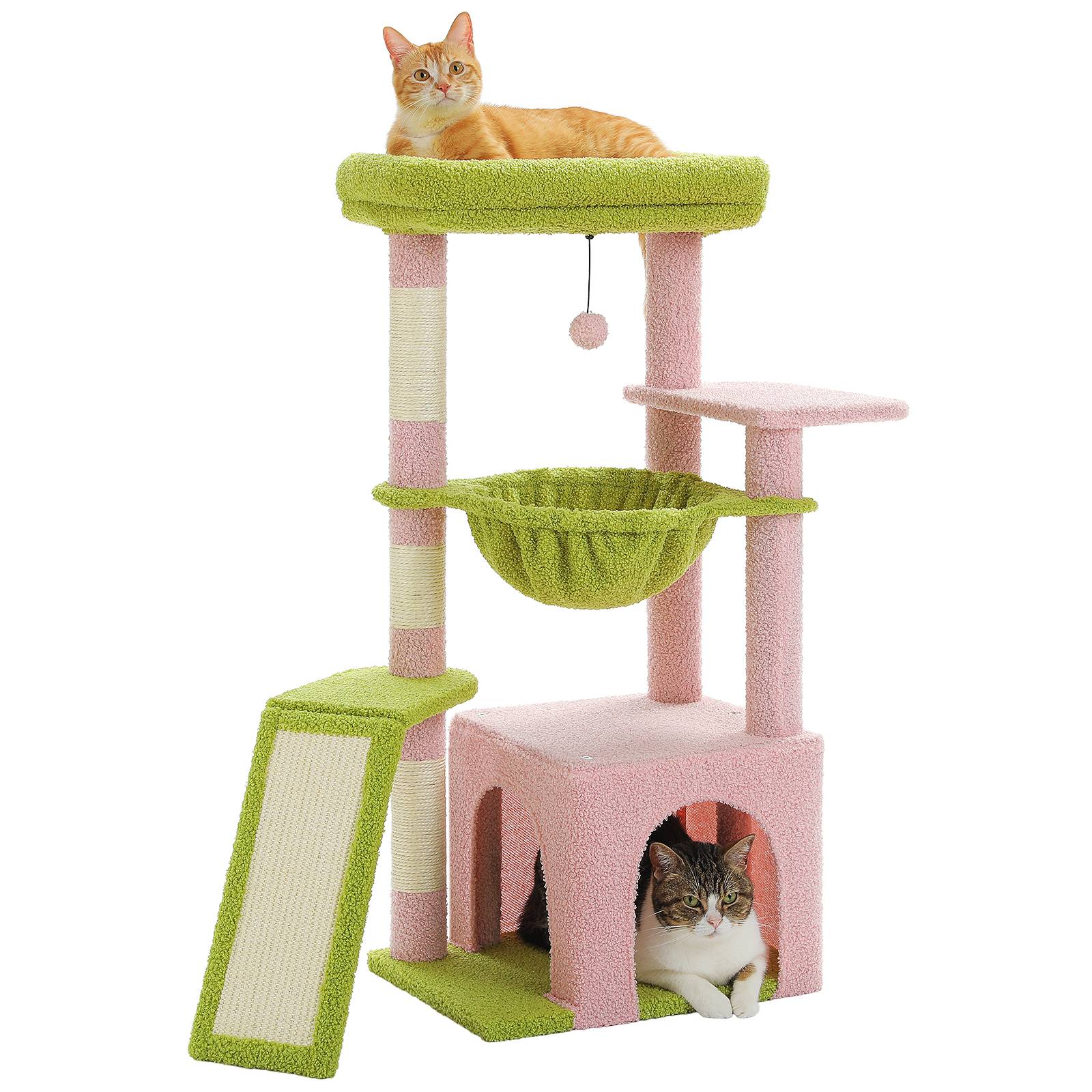 Pawzroad - Petit Arbre à Chat Multifonction 92 cm Rose PAWZ Road - Image 1