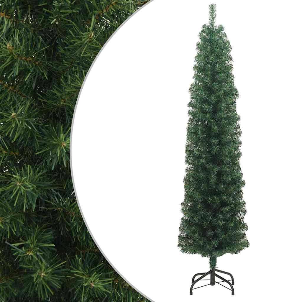 Vidaxl - Sapin de Noël artificiel mince avec support vert 180 cm PVC vidaXL 320950 - Image 1