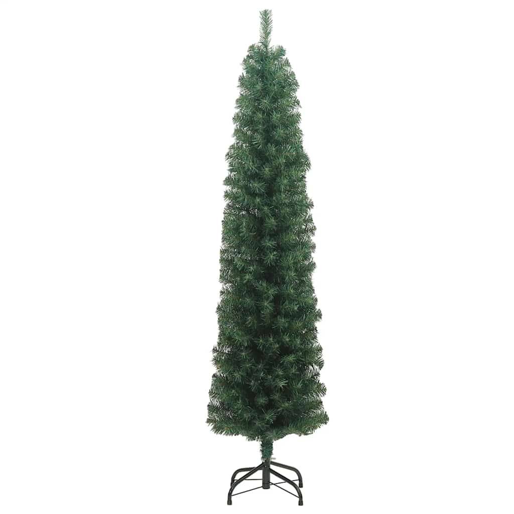 Vidaxl - Sapin de Noël artificiel mince avec support vert 180 cm PVC vidaXL 320950 - Image 7