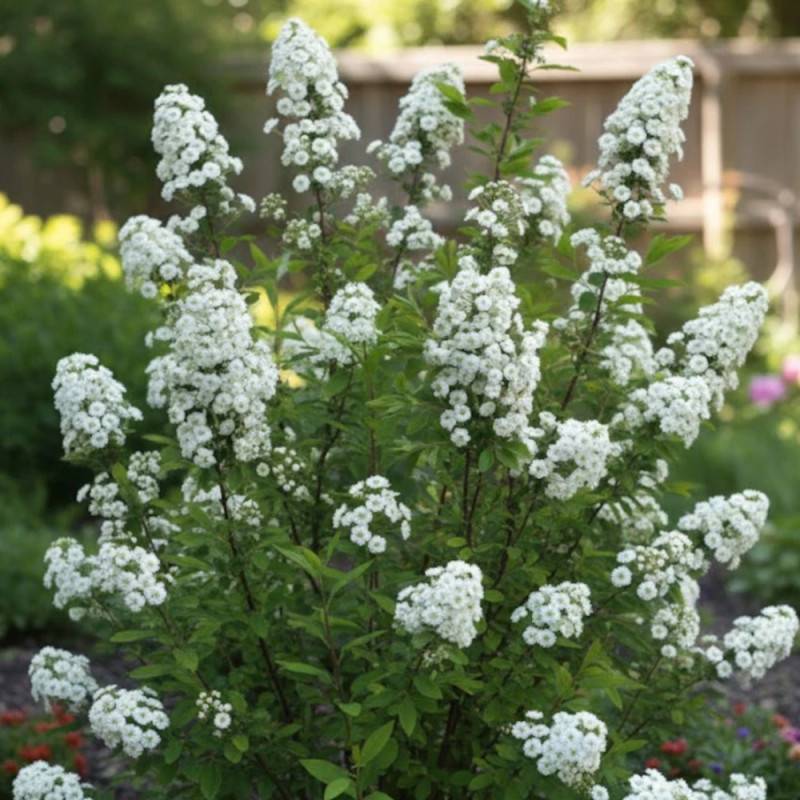 Spirée à feuilles pruineuse Plena, Spiraea à fleurs Blanche - feuillage Caduc - Godet - 5/20 cm-  hauteur à maturité De 1,00 m à 1,50 m - Image 3