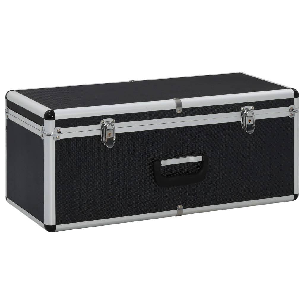 Helloshop26 - Boîtes de rangement 3 pièces aluminium noir - Imagen 3