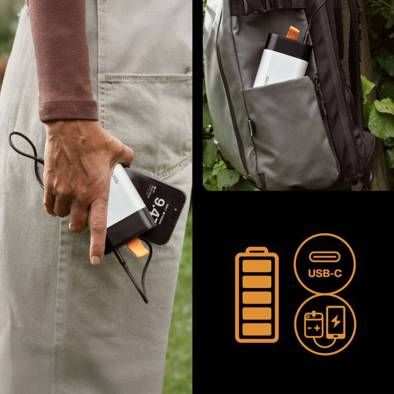 Fiskars - Batterie 12V-4Ah pour sécateurs ou coupe-branches à batterie Fiskars. Powerbank . Cable USB-C inclus. - Image 4