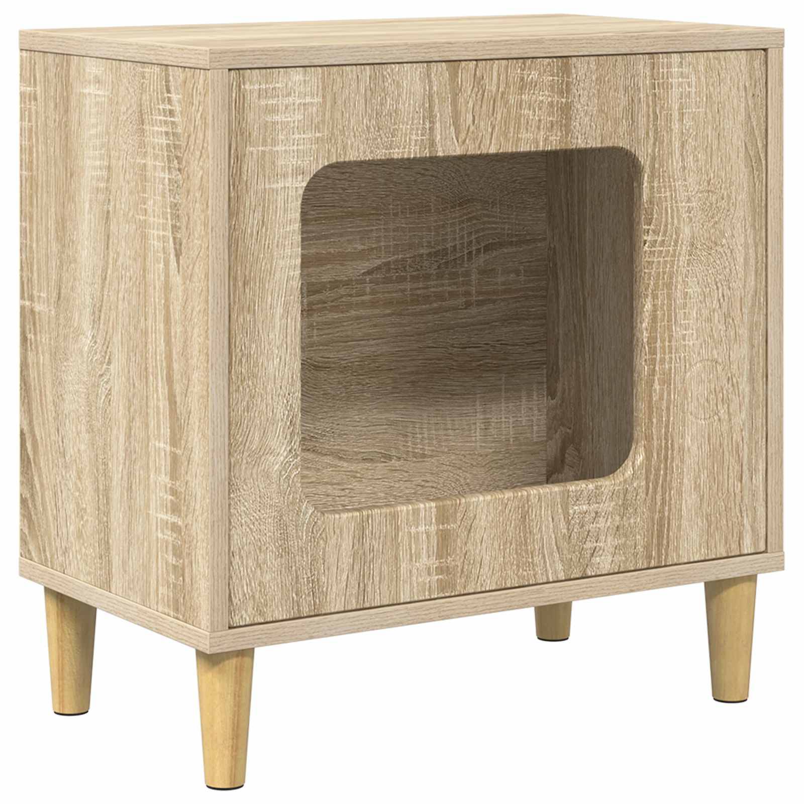 Maison pour chat bois d'ingénierie sonoma 51 x 30 x 52 cm - PANGIVO - Image 2