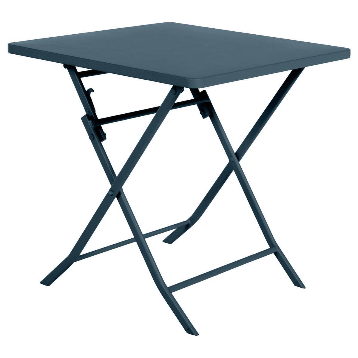 Hesperide - Table de jardin pliante carrée "Greensboro" pétrole 2 places en acier traité époxy Hespéride - Imagen 2