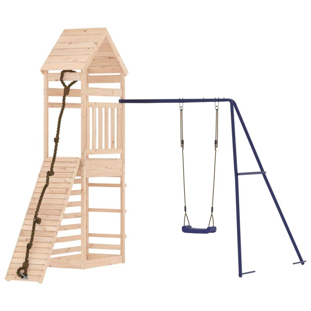 Helloshop26 - Aire de jeux d'extérieur escalade portiques robuste jeux jardin 245 x 257 x 264 cm bois de pin massif - Imagen 1