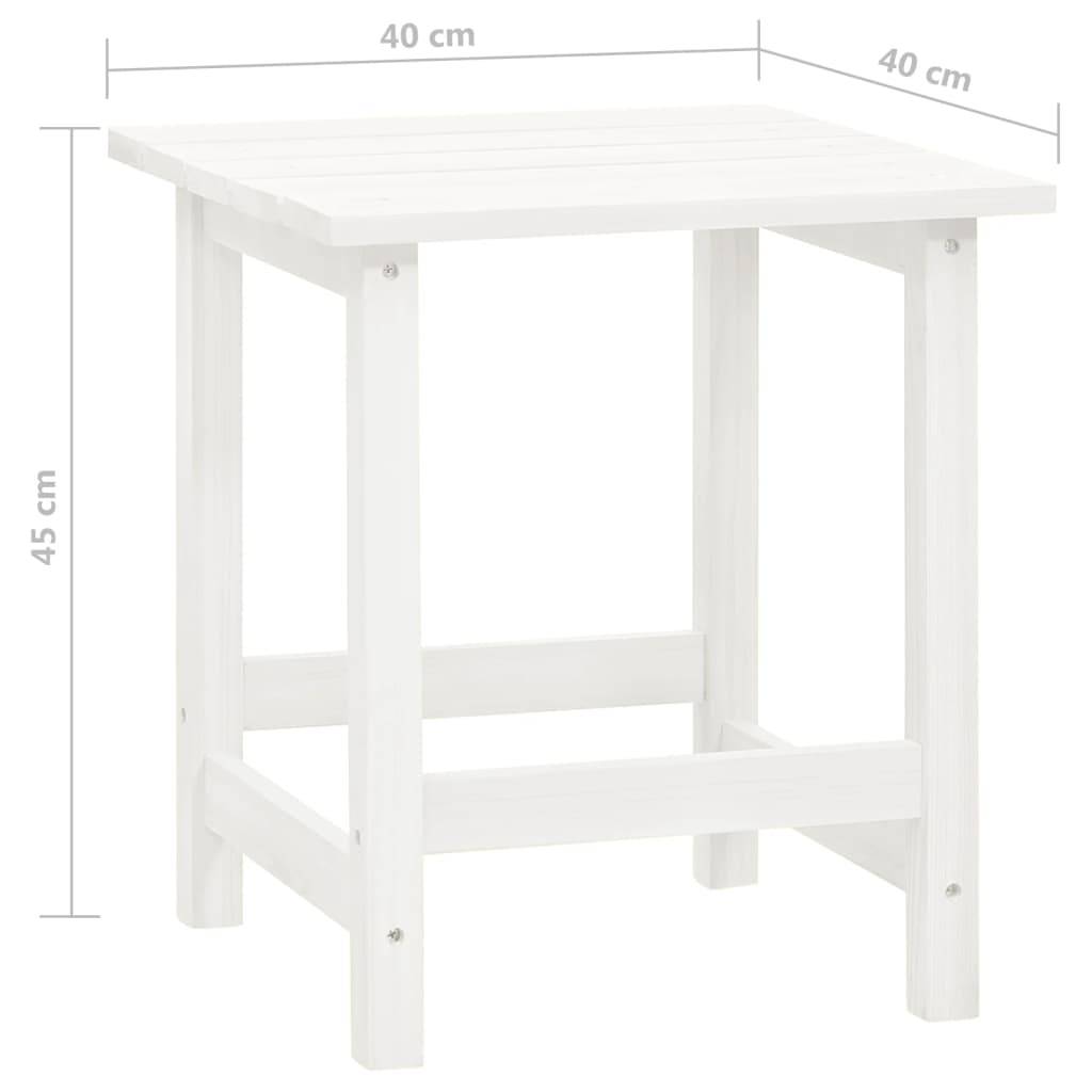 Fauteuil de Jardin Adirondack Bois de Sapin avec Table d'Appoint Blanc – ComfortXL Outdoor Living - Image 3