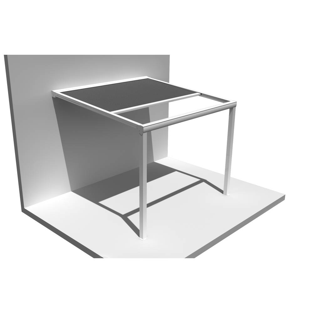 Pergola toile TILA 3,50x3,00m Motorisé à télécommande + manœuvre de secours (Gris Graphite - Blanc) - Alia Productions - Imagen 3