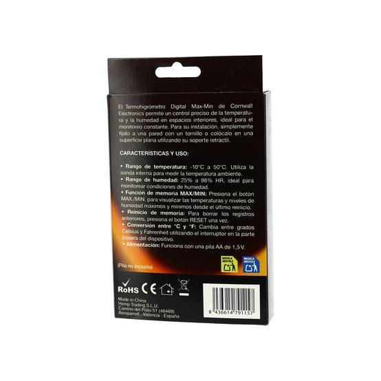 Thermo-Hygromètre digital MIN/MAX - Cornwall Electronics - Image 3