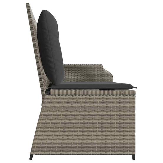 Canapé Jardin Inclinable Résine Tressée Détente Terrasse Gris – ComfortXL Outdoor Living - Image 5