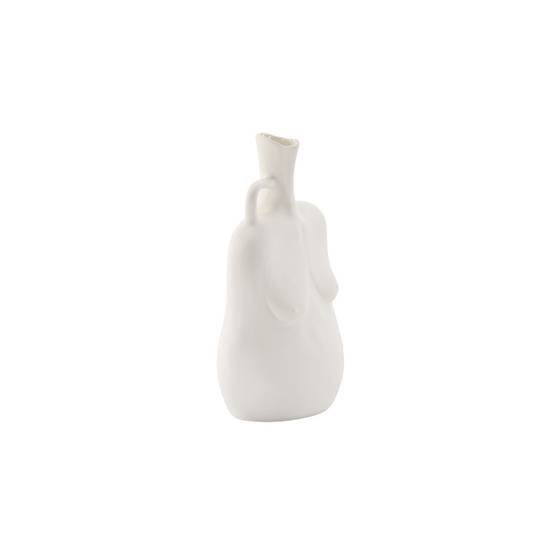 Vase Buste en Céramique "Conta" 25cm Blanc Cassé - Image 3