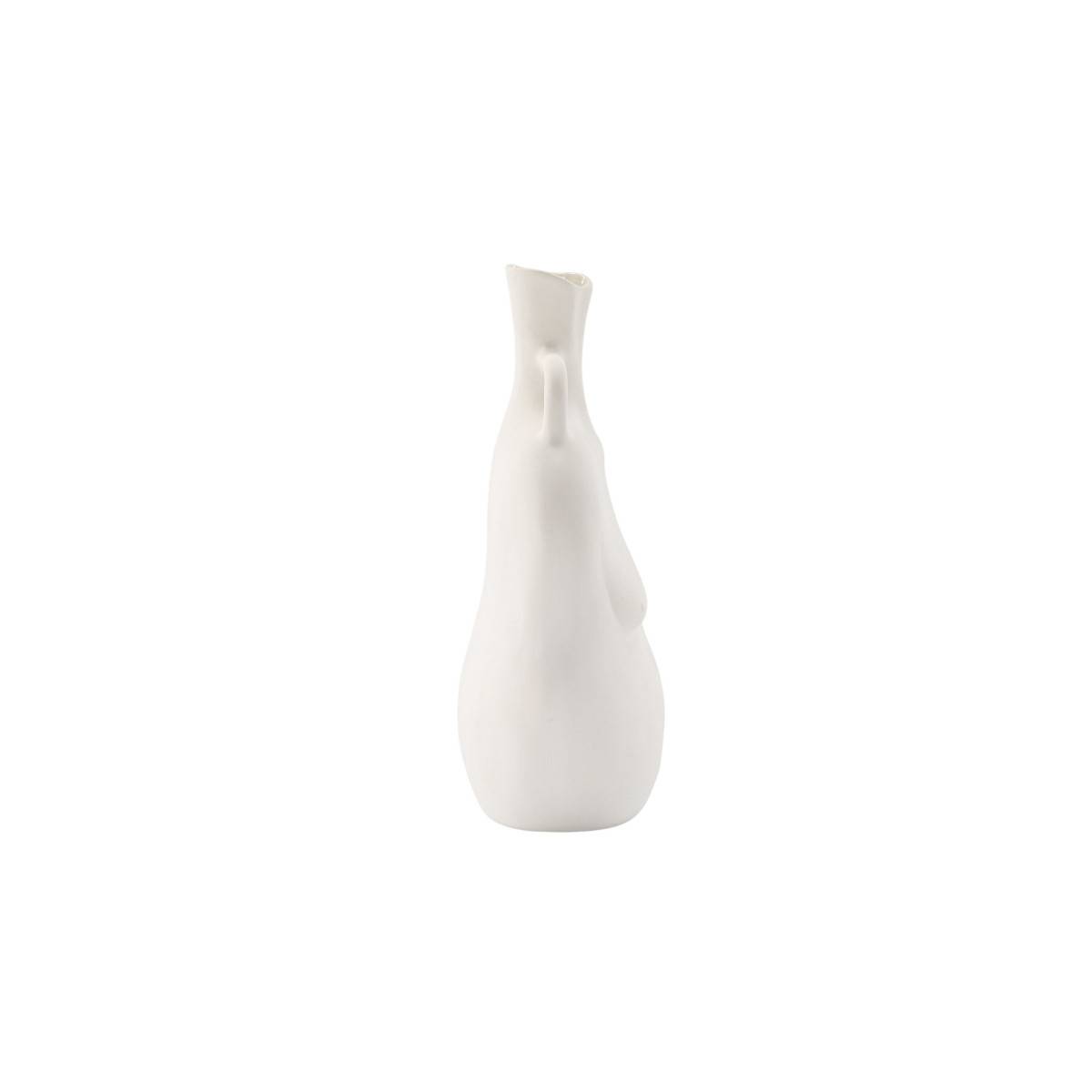 Vase Buste en Céramique "Conta" 25cm Blanc Cassé - Image 2