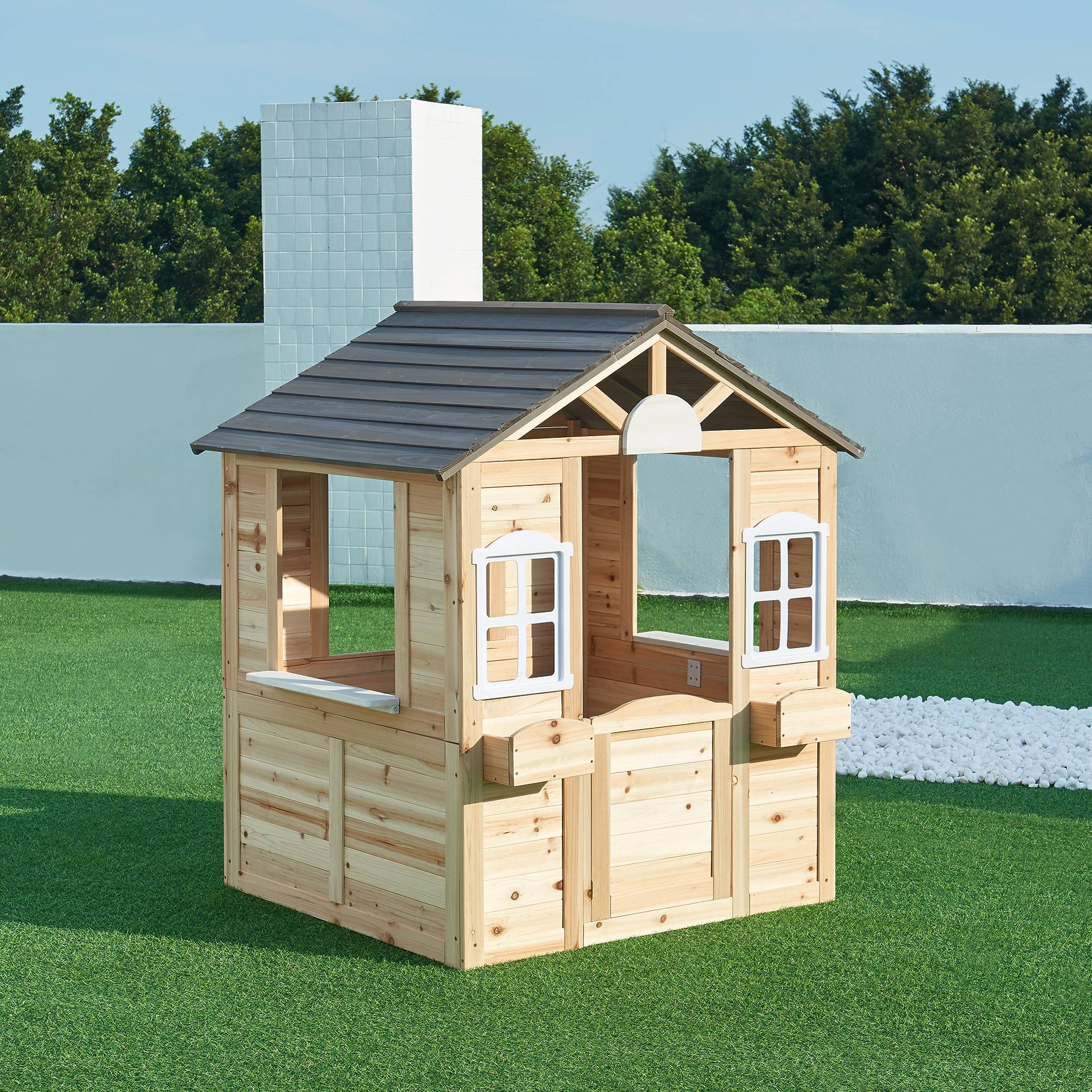 Casa.Pro - Cabane de jardin Acciano pour enfants 131 x 113 x 97 cm sapin casa.pro - Imagen 2