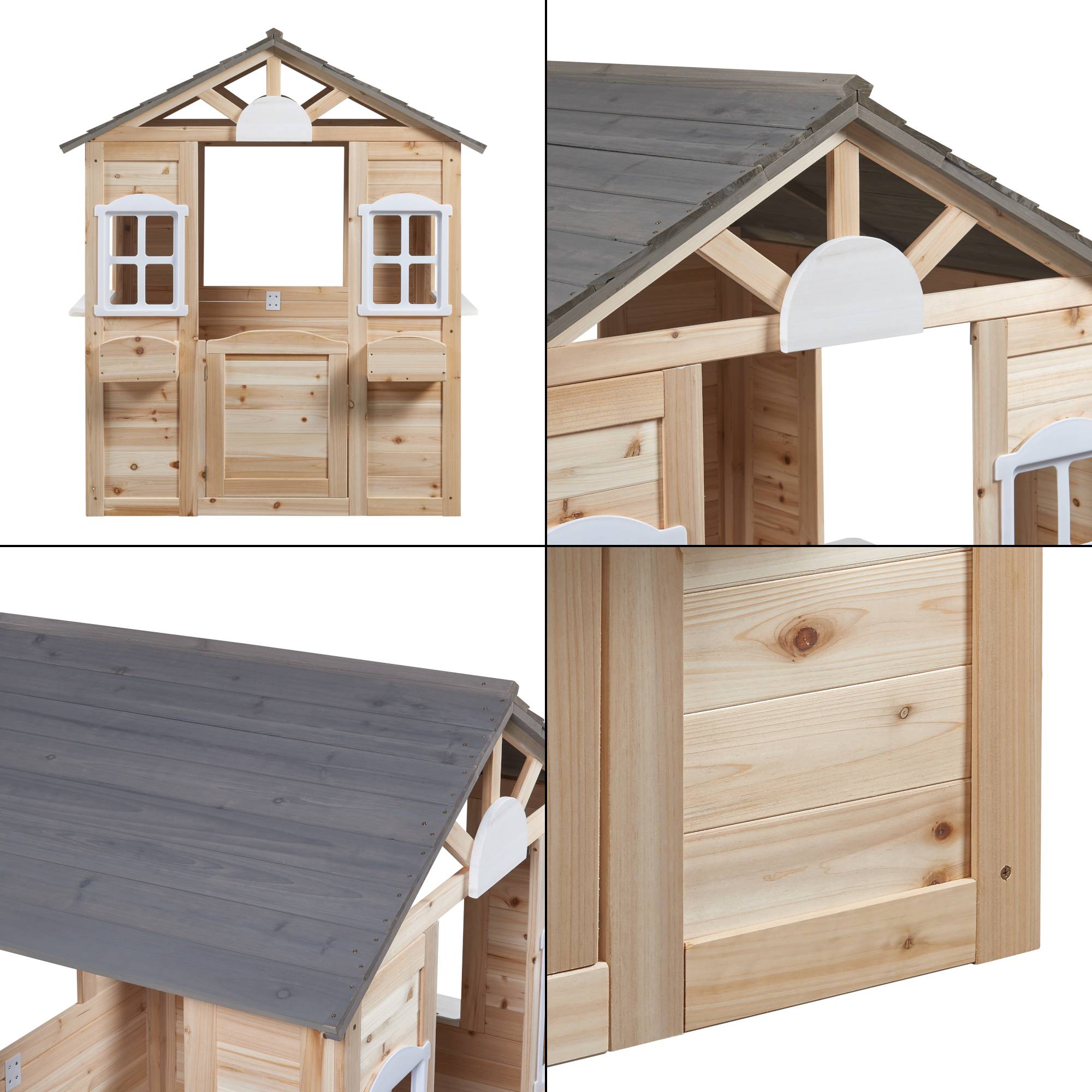 Casa.Pro - Cabane de jardin Acciano pour enfants 131 x 113 x 97 cm sapin casa.pro - Imagen 7