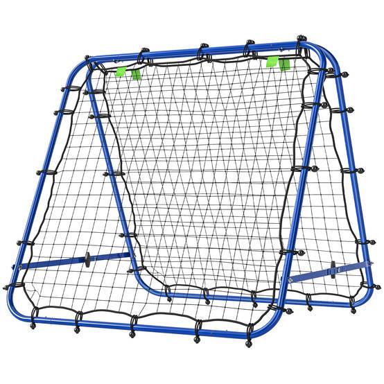 Mur de rebond football double face, réglable 5 angles, 100x68-95 cm, entraînement handball et foot, bleu - Image 2