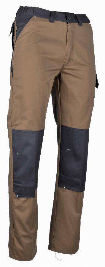 LMA - Pantalon Forgeron multipoche Zéro métal LMA Châtaigne / Gris - T.44 - 1677 T44