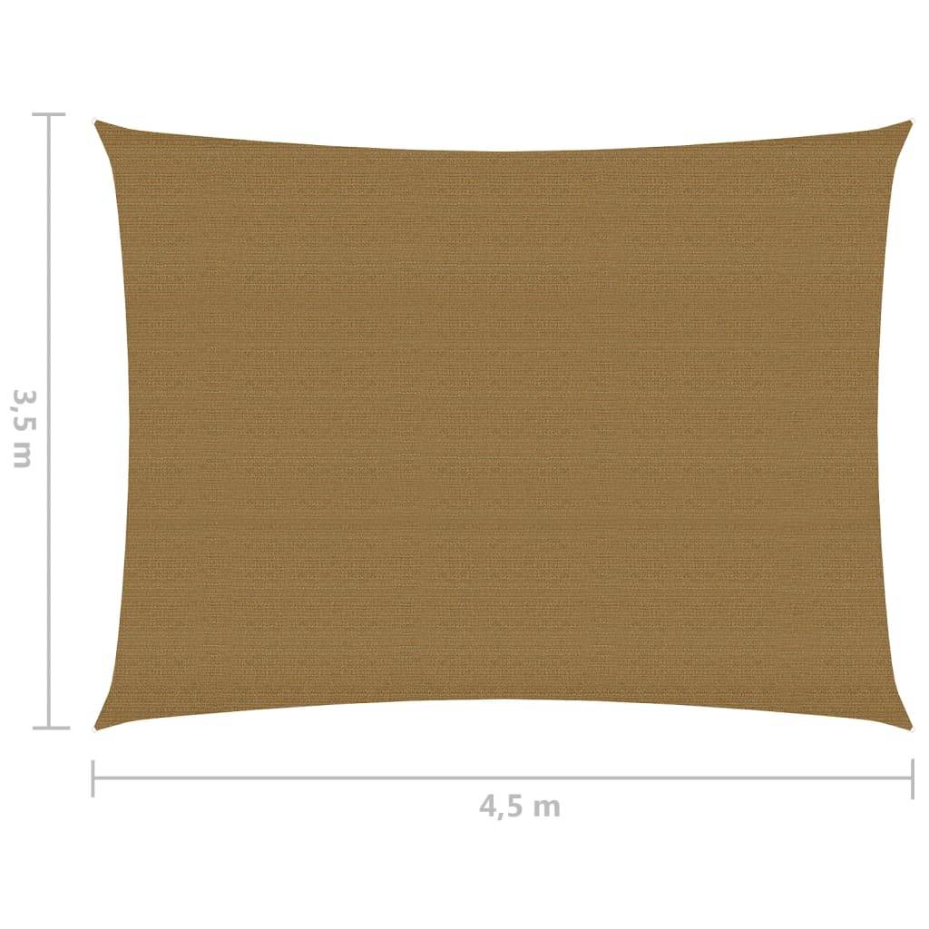 Helloshop26 - Voile toile d'ombrage parasol 160 g/m² taupe 3,5 x 4,5 m PEHD - Imagen 6