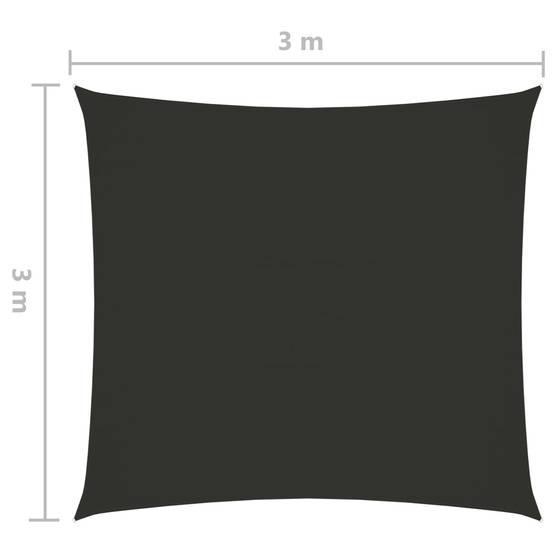 Helloshop26 - Voile d'ombrage parasol tissu oxford carré 3 x 3 m anthracite - Imagen 6